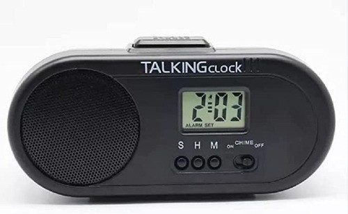 Reloj Despertador Parlante Hora Con Voz Español Talking negro