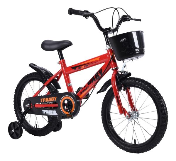 Bicicleta Entrenadora Para Niños Aeiou R16 Yn-002 De Canasta Rojo