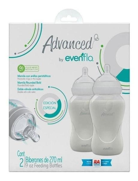 Set 2 Biberones Evenflo Advanced Bold 9oz/270ml 3m+