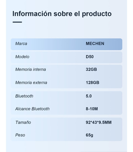 Reproductor Mp3 Bluetooth 5.0