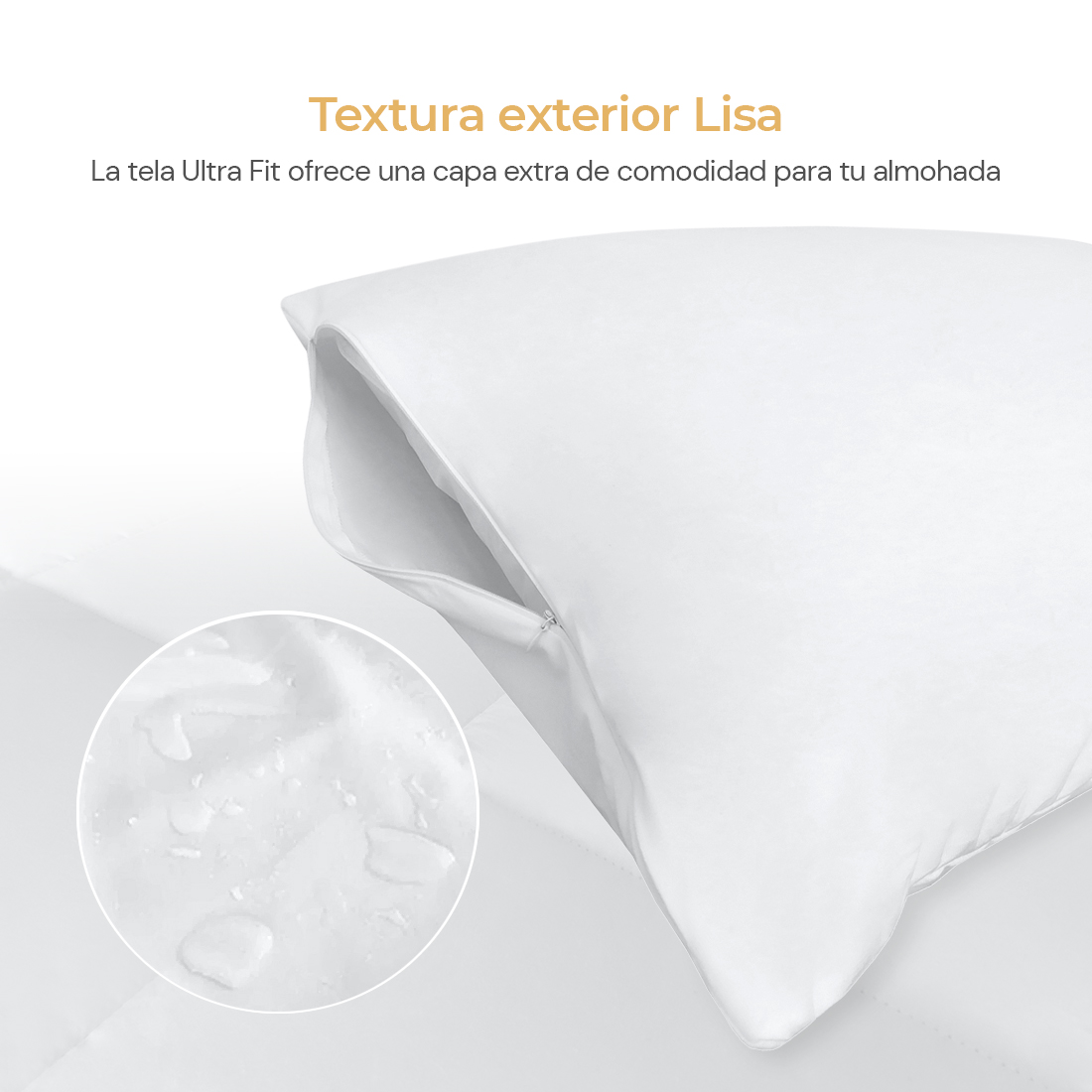 4 Fundas De Almohadas Impermeable King Size Ultrafit 52x92cm