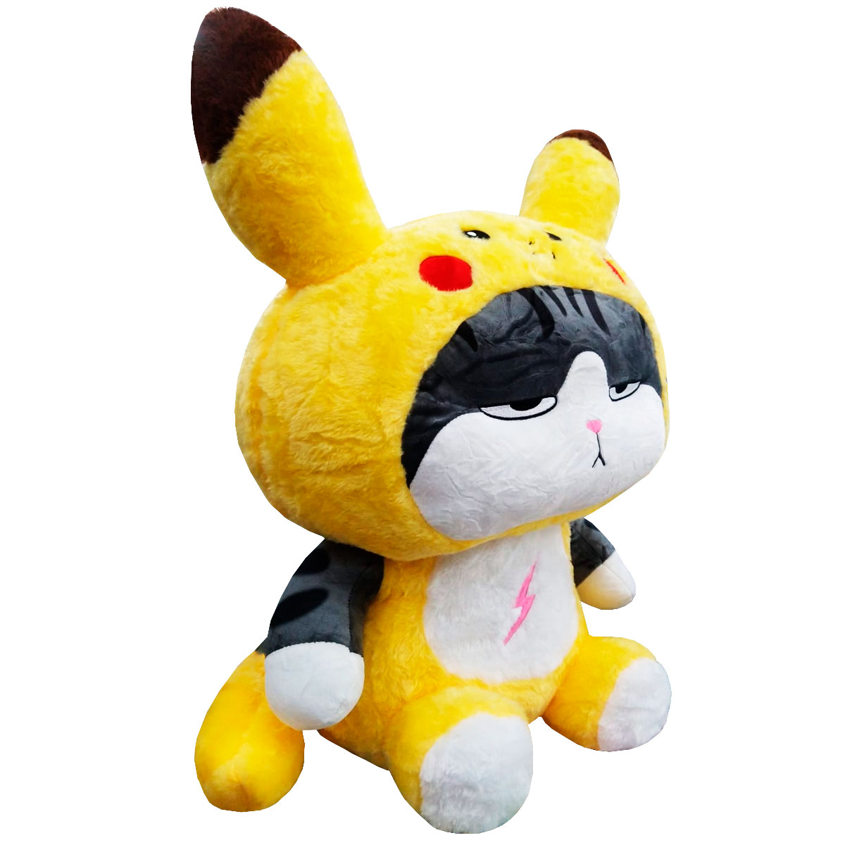 Peluche Generico Lucifer vestido de Pikachu Amarillo 40 cm