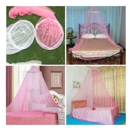 Dosel De Tela De Tul Mosquitera Blanco Para Cama Matrimonial