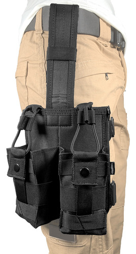 Piernera Porta Cargador Kampak Fc11 Doble Arma Larga Tactico