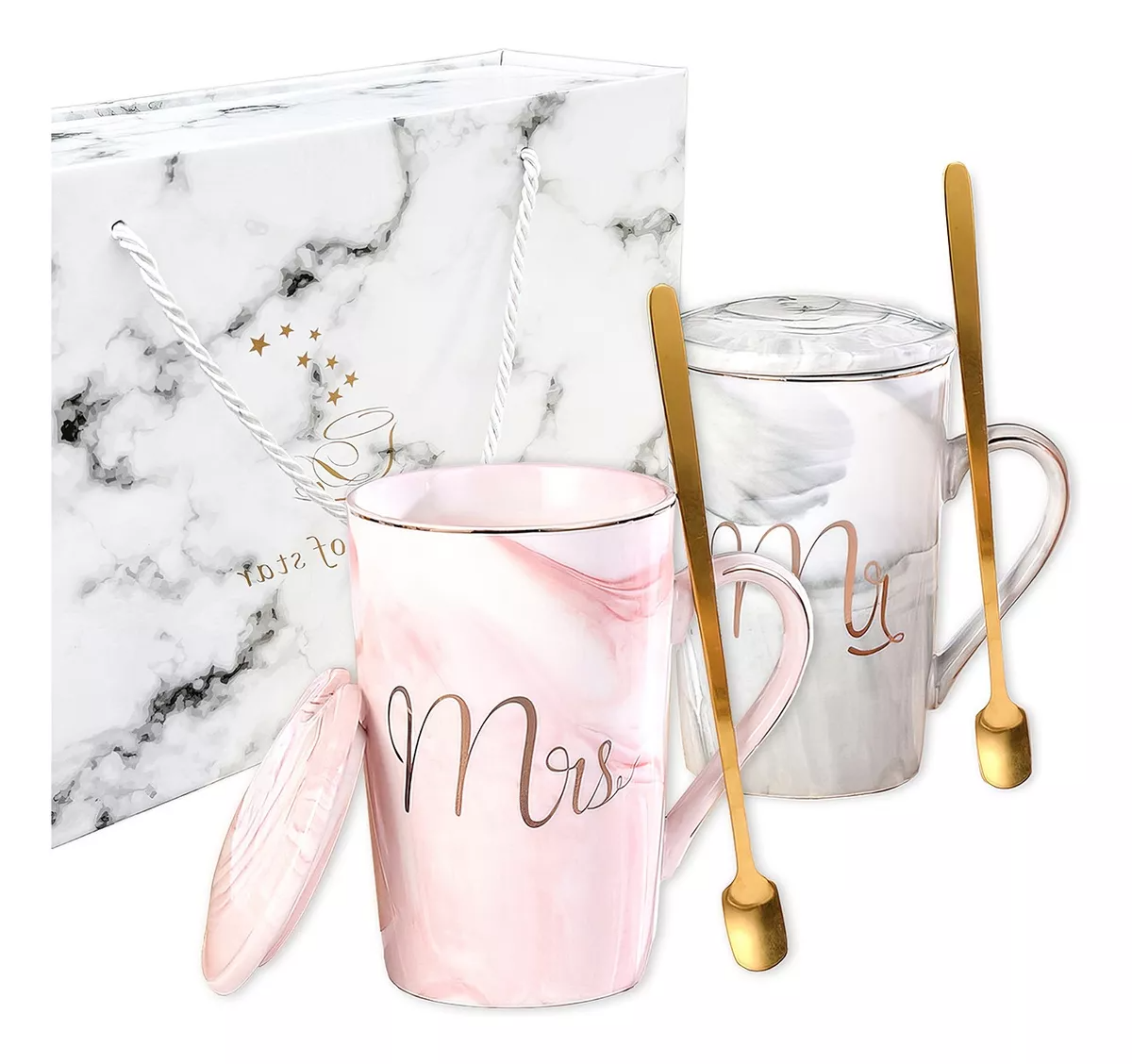 Juego Tazas Para Cafe Regalos De Pareja Mug Caja Para Regalo