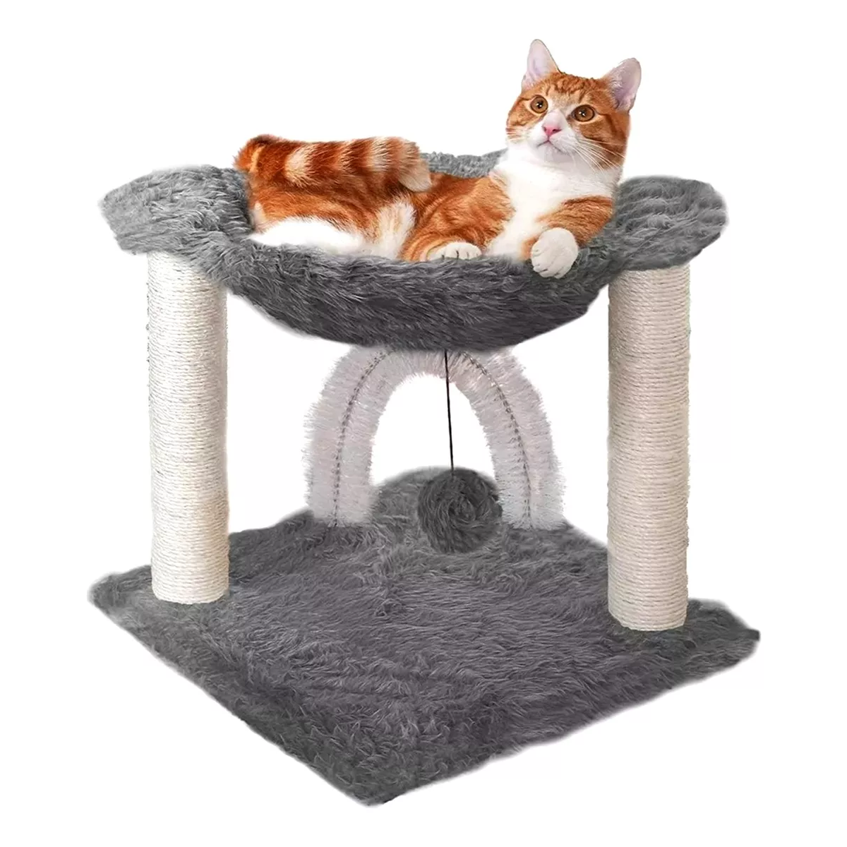 Mueble / Árbol Para Gatos, Hamaca De Felpa, Rascador Gatos