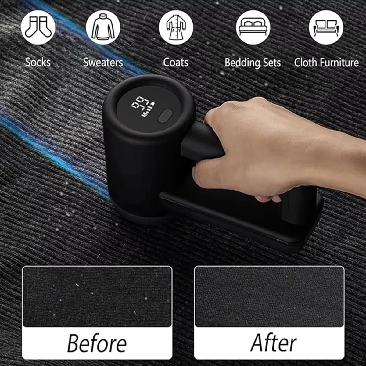 Maquina Quita Pelusas Led 3 Velocidades Eléctrica Para Ropa