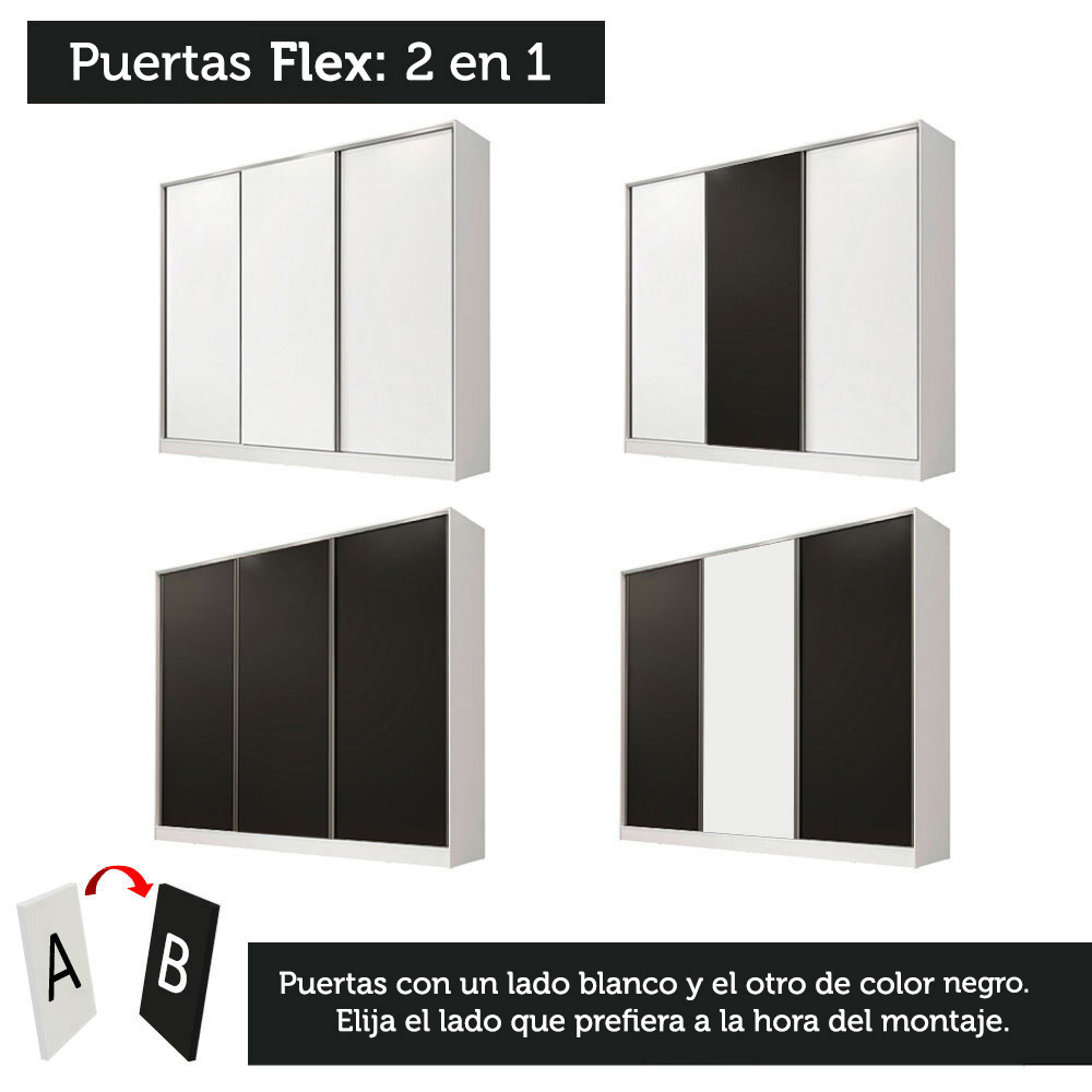 Ropero Closet Madesa 3 Puertas BN 05