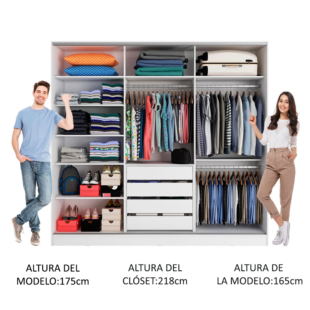 Ropero Closet Madesa 3 Puertas BN 05