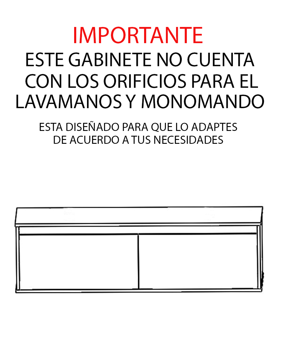 Gabinete De Baño DARCY De 140 Cm Minimalista Sin Lavamanos