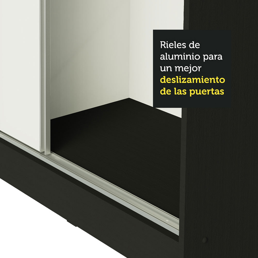 Ropero Closet Madesa 3 Puertas 2 Espejos NB