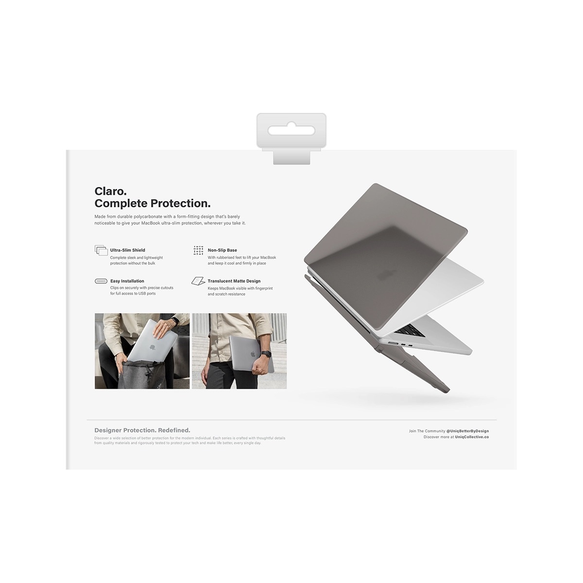 Carcasa Ultra Delgada Macbook Air 2022 13 Claro Gris Uniq