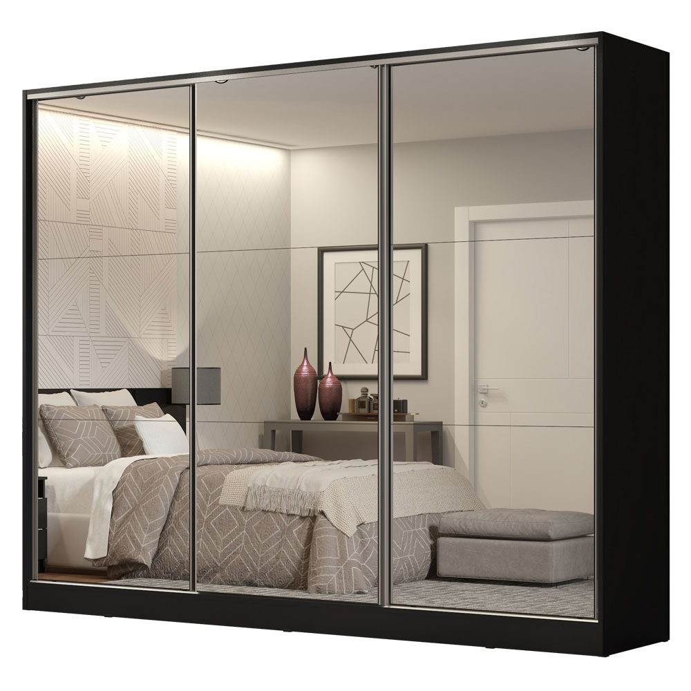 Ropero Closet Madesa 3 Puertas 3 Espejos NN