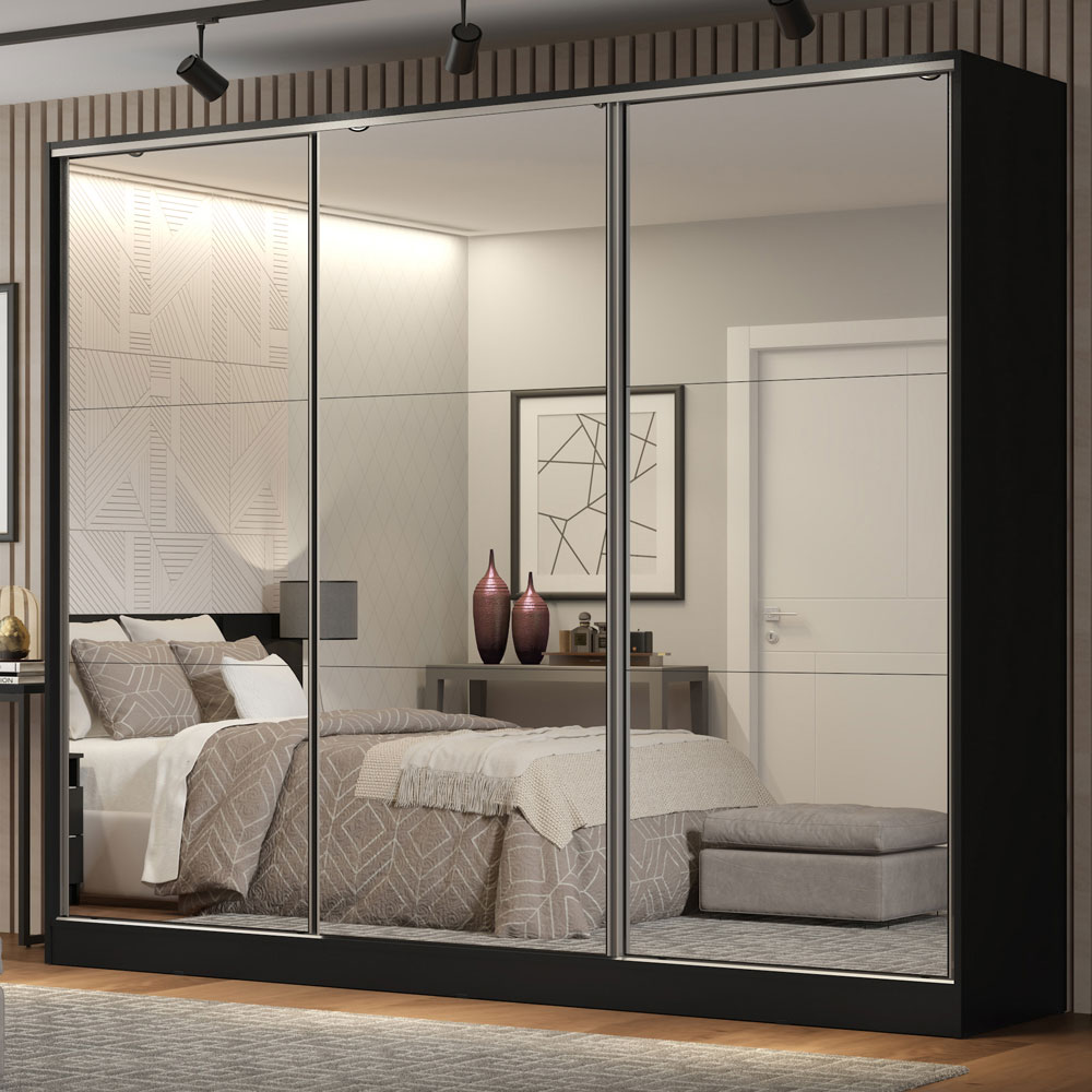 Ropero Closet Madesa 3 Puertas 3 Espejos NN