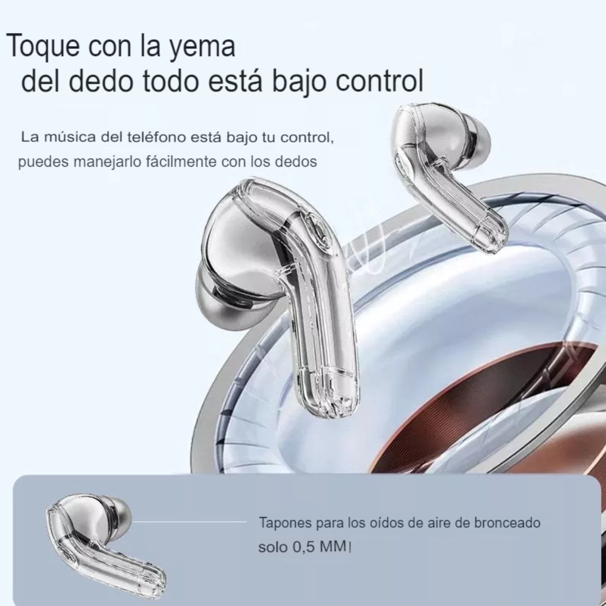 Audífonos blanco audio inalámbricos Bluetooth diadema deportivos juegos manos libres táctil led