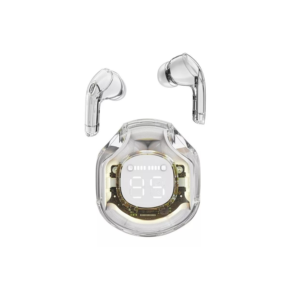 Audífonos blanco audio inalámbricos Bluetooth diadema deportivos juegos manos libres táctil led