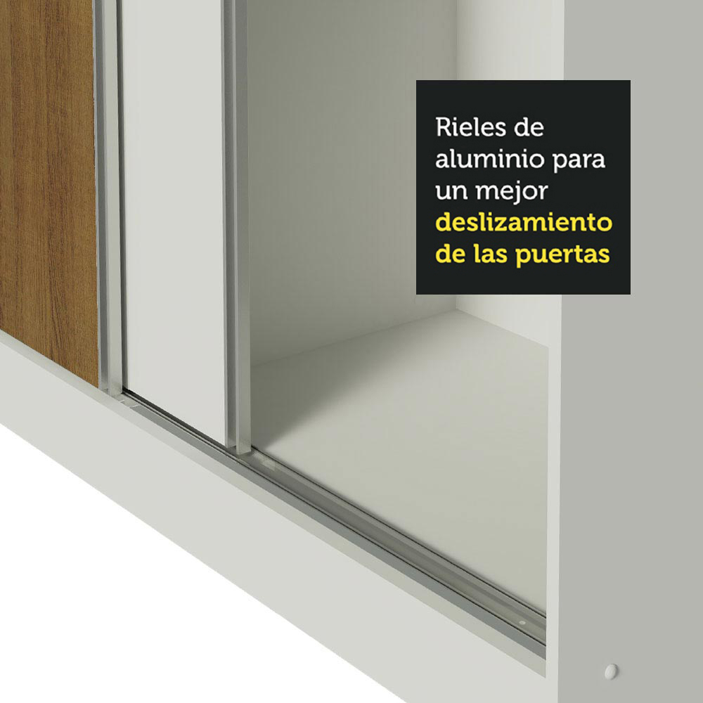 Ropero Closet Madesa 3 Puertas Con Pies BM 03