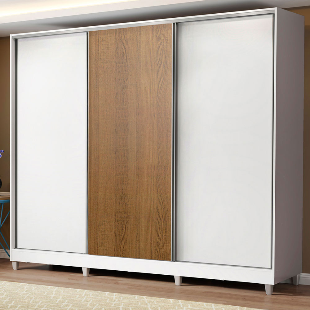 Ropero Closet Madesa 3 Puertas Con Pies BM 03