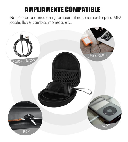Estuche Case Funda Audífonos Diadema Alámbricos Inalámbricos