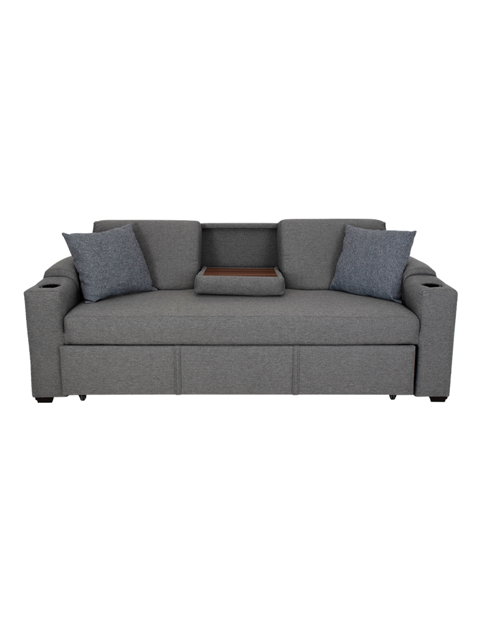 Sofá Cama Easy Living Modelo Milán Color Gris Oxford