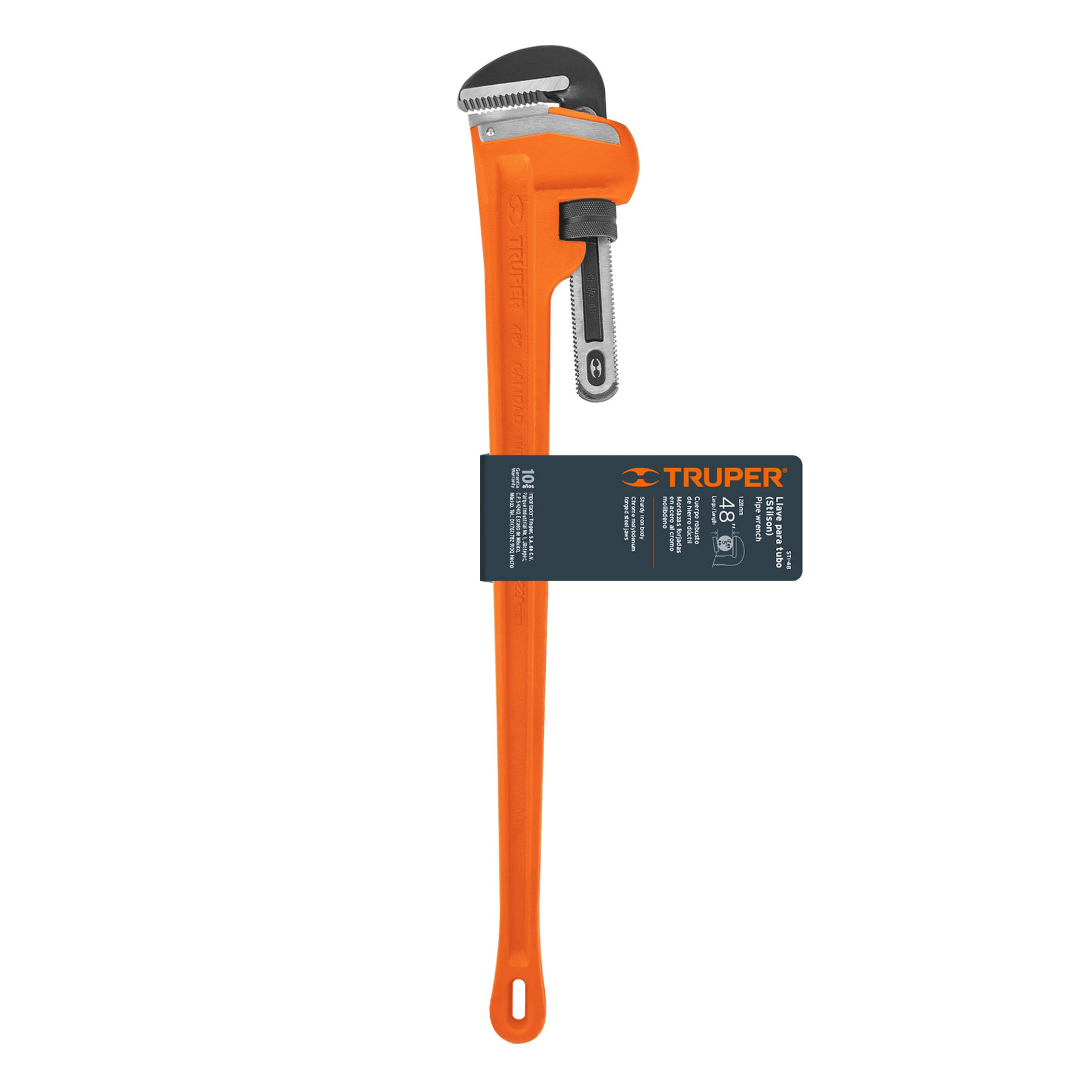 Llave stilson 48 pulgadas cuerpo robusto de hierro dúctil, Truper