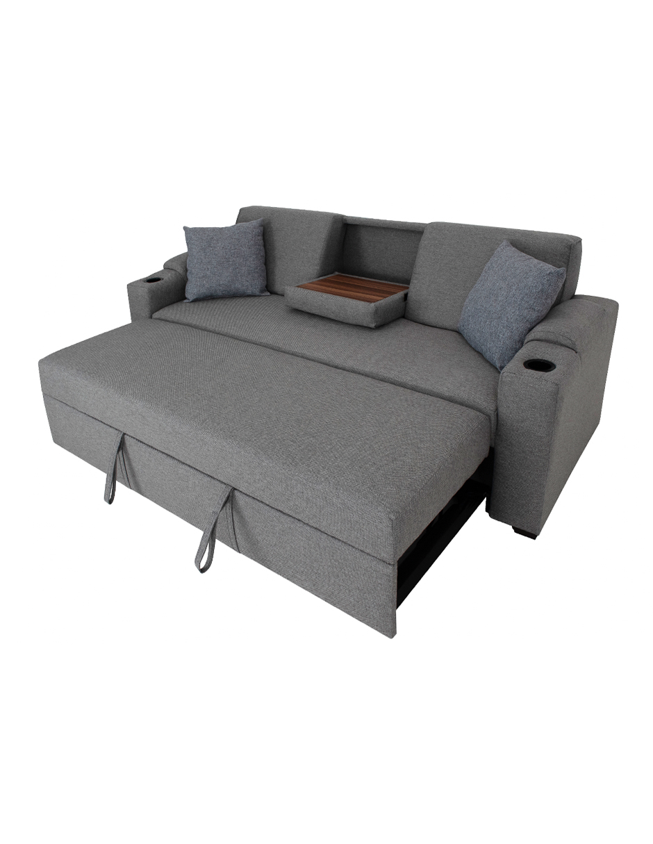 Sofá Cama Easy Living Modelo Milán Color Gris Oxford