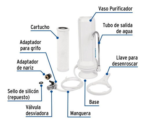 Purificador De Agua, sobre tarja, Foset 49217