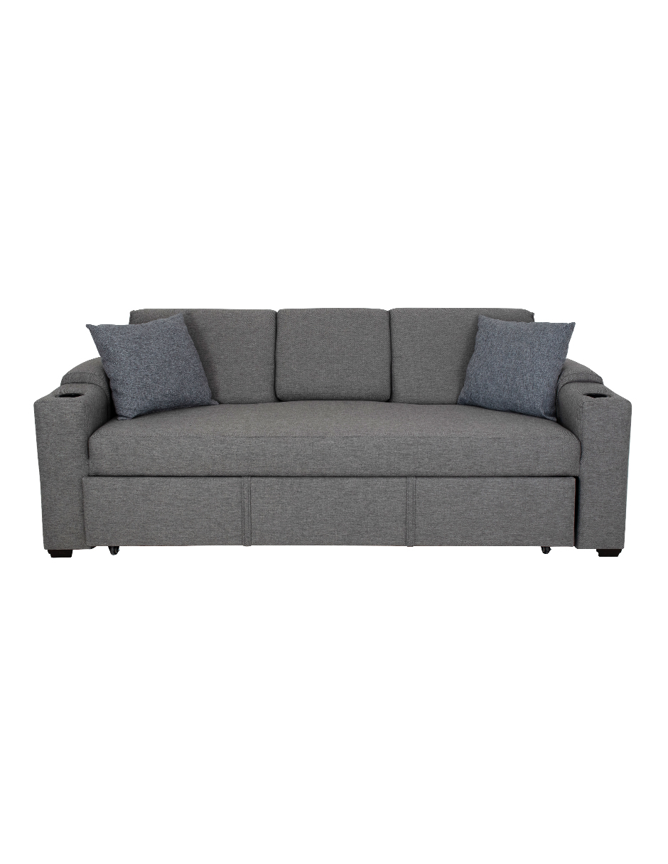 Sofá Cama Easy Living Modelo Milán Color Gris Oxford
