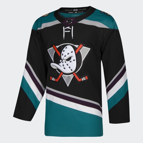 Fabuloso! Jersey Hockey Mighty Ducks Patos BORDADO Aqua Black Getzaf 15 Talla M