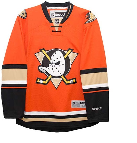 Fabuloso! Jersey Hockey Mighty Ducks Patos BORDADO Naranja Getzaf 15 Talla L