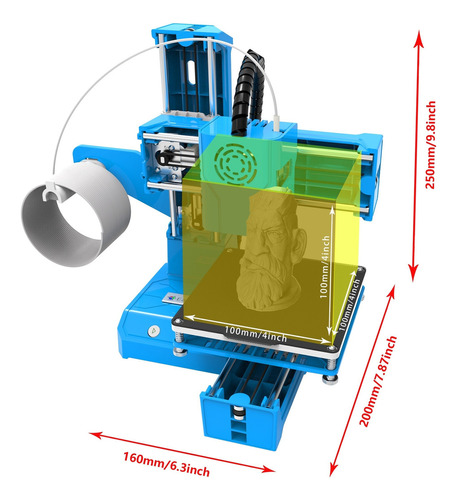 Easythreed K9 110V/220V impresora 3D color negro