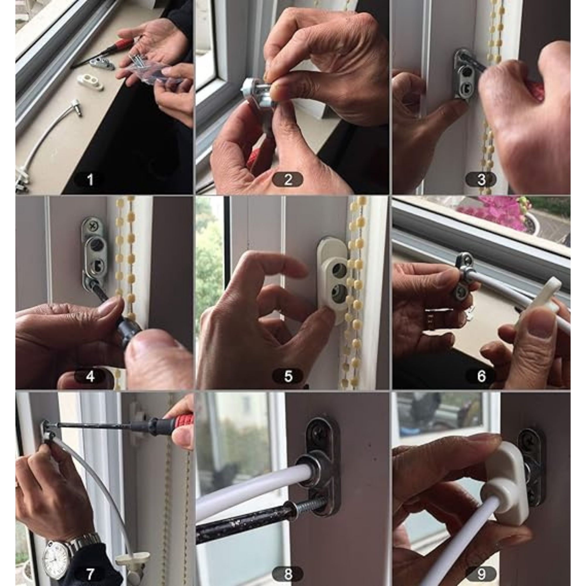 Seguro Para Ventanas con Cable de Acero Con Llave