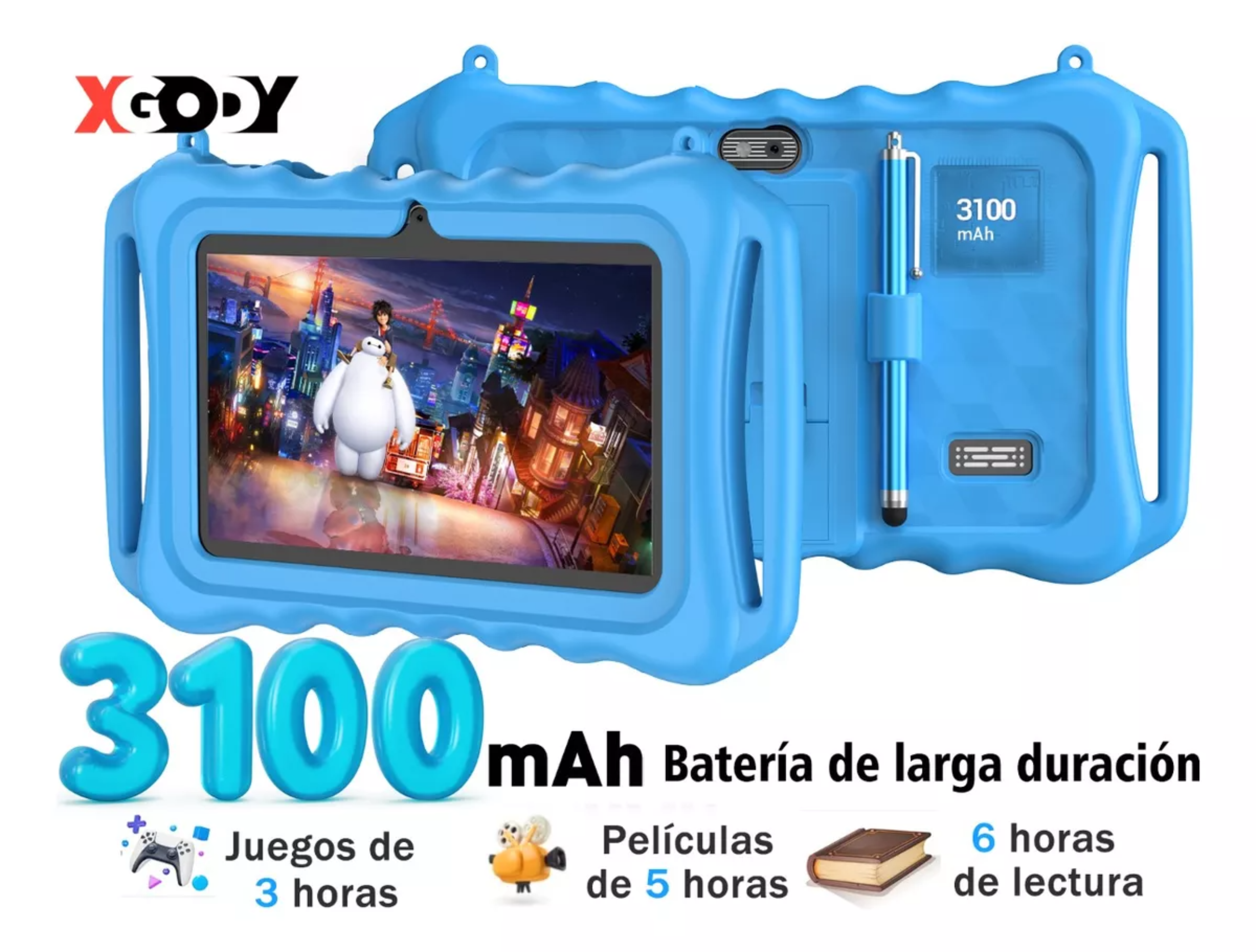 Tablet Con Funda Xgody Smart 7kids 32gb Azul 3gb Memoria Ram