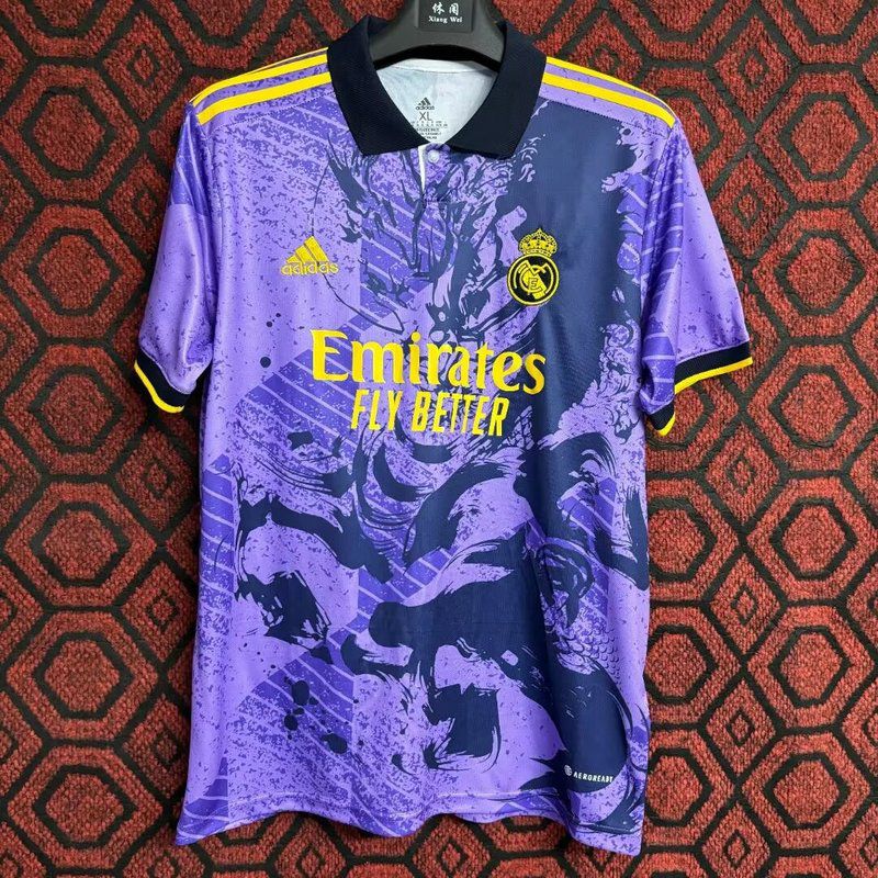 Nuevo! Jersey Real Madrid 2024/2025 Edicion Especial Dragon Morada White Talla L