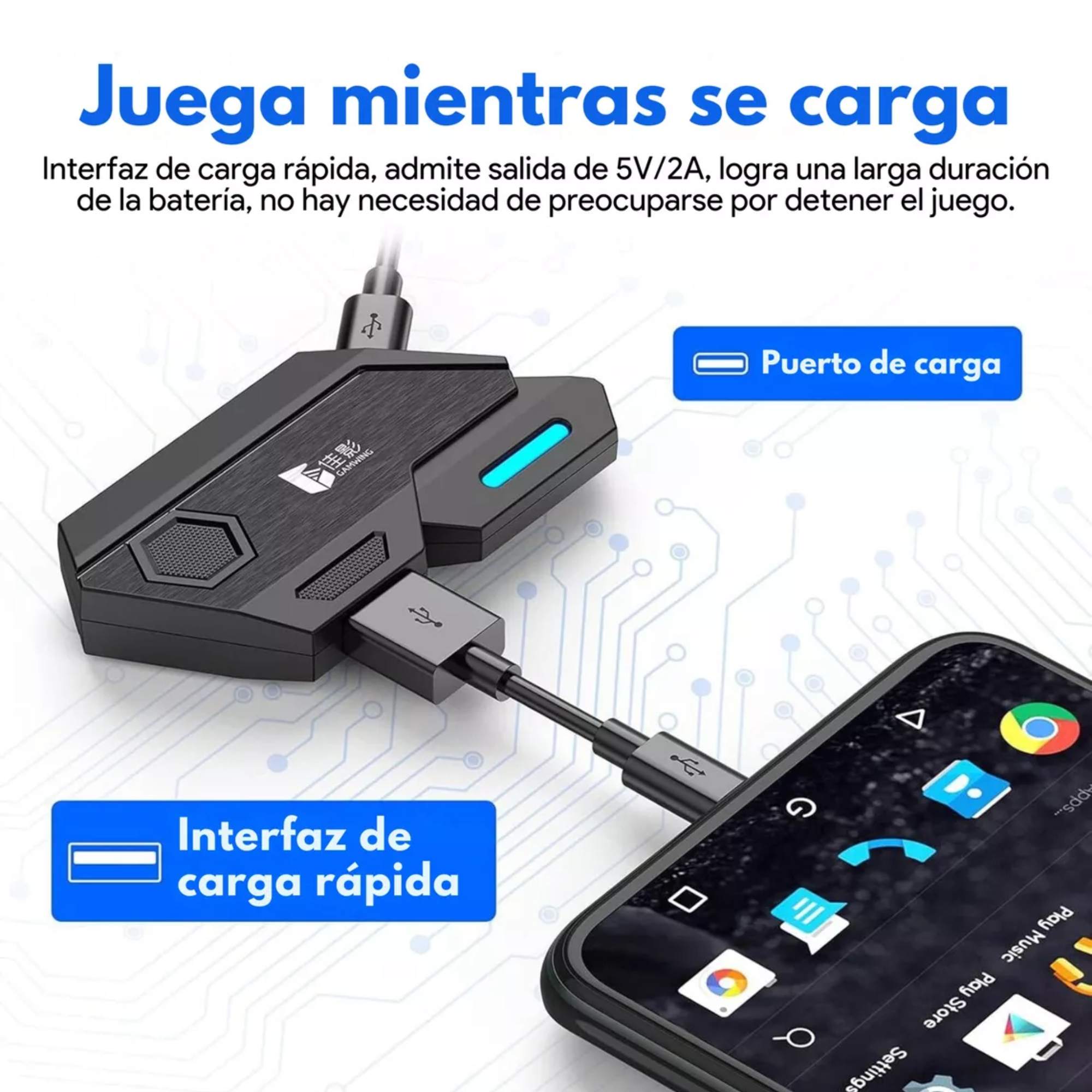 Set Teclado De Una Mano Mouse Gamer 4 En 1 Para Teléfono