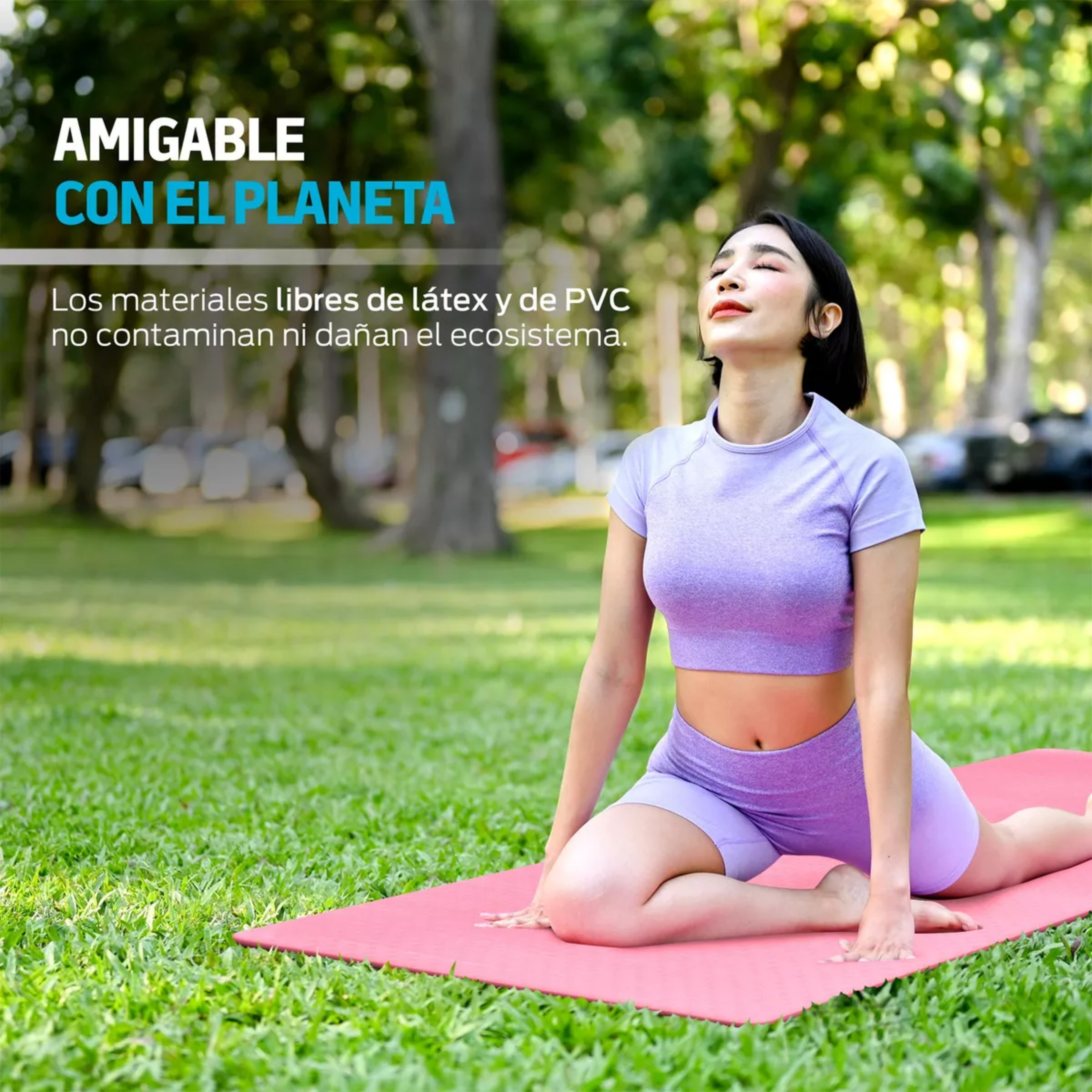 Tapete para yoga con correa para transportar, Yoga Mat de 9 mm de Grosor para Pilates, Ejercicio, Gimnasio, Resistente, Flexible y Portátil, Rosa, fácil de limpiar, enrollable