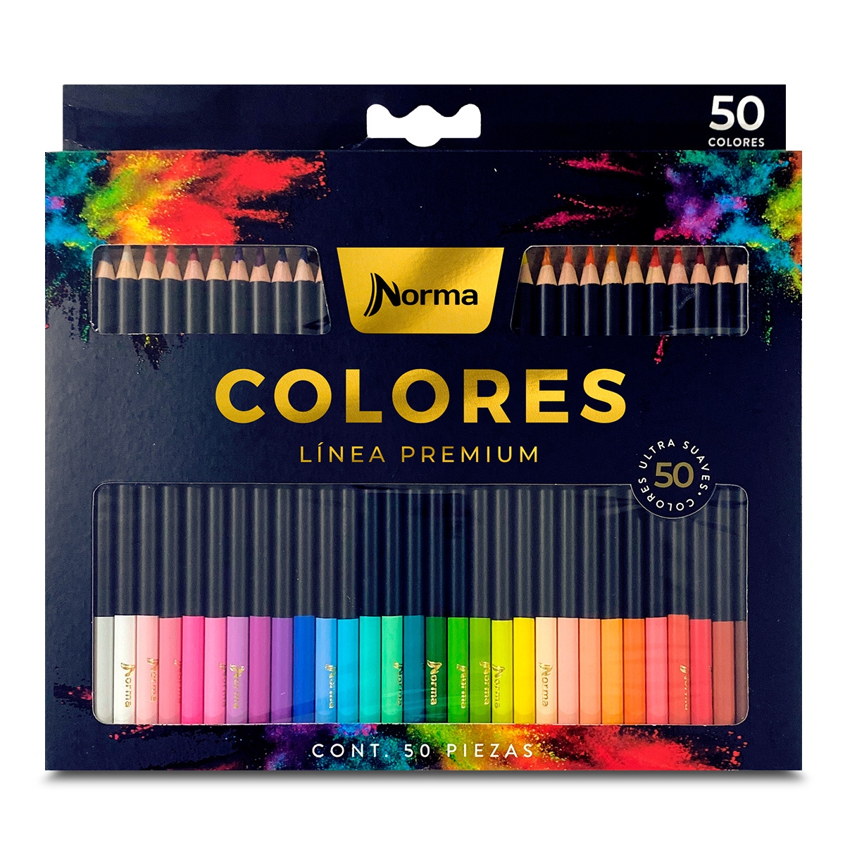 Lápices de Colores Norma Línea Premium 50 Colores 4mm Suaves