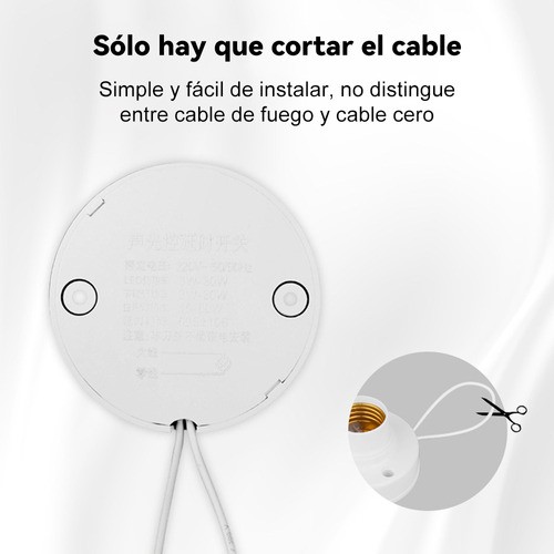 Socket Para Foco Con Interruptor De Sensor 6 pcs Blanco 