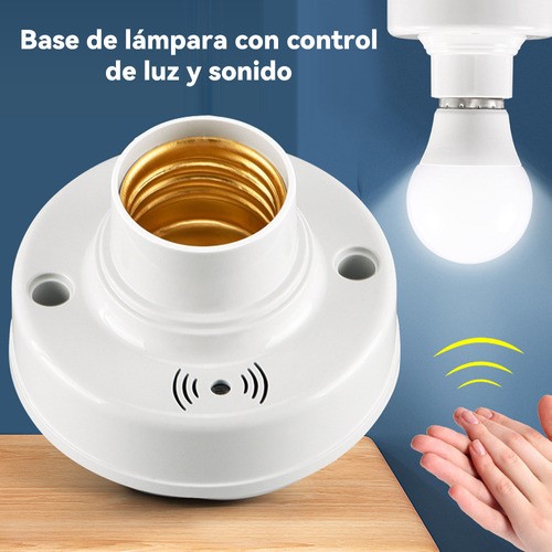 Socket Para Foco Con Interruptor De Sensor 6 pcs Blanco 