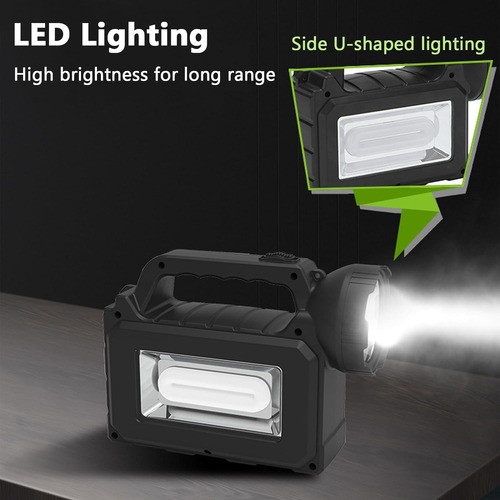 Cargador Portátil Luz Solar Banco De Energía De Emergencia negra