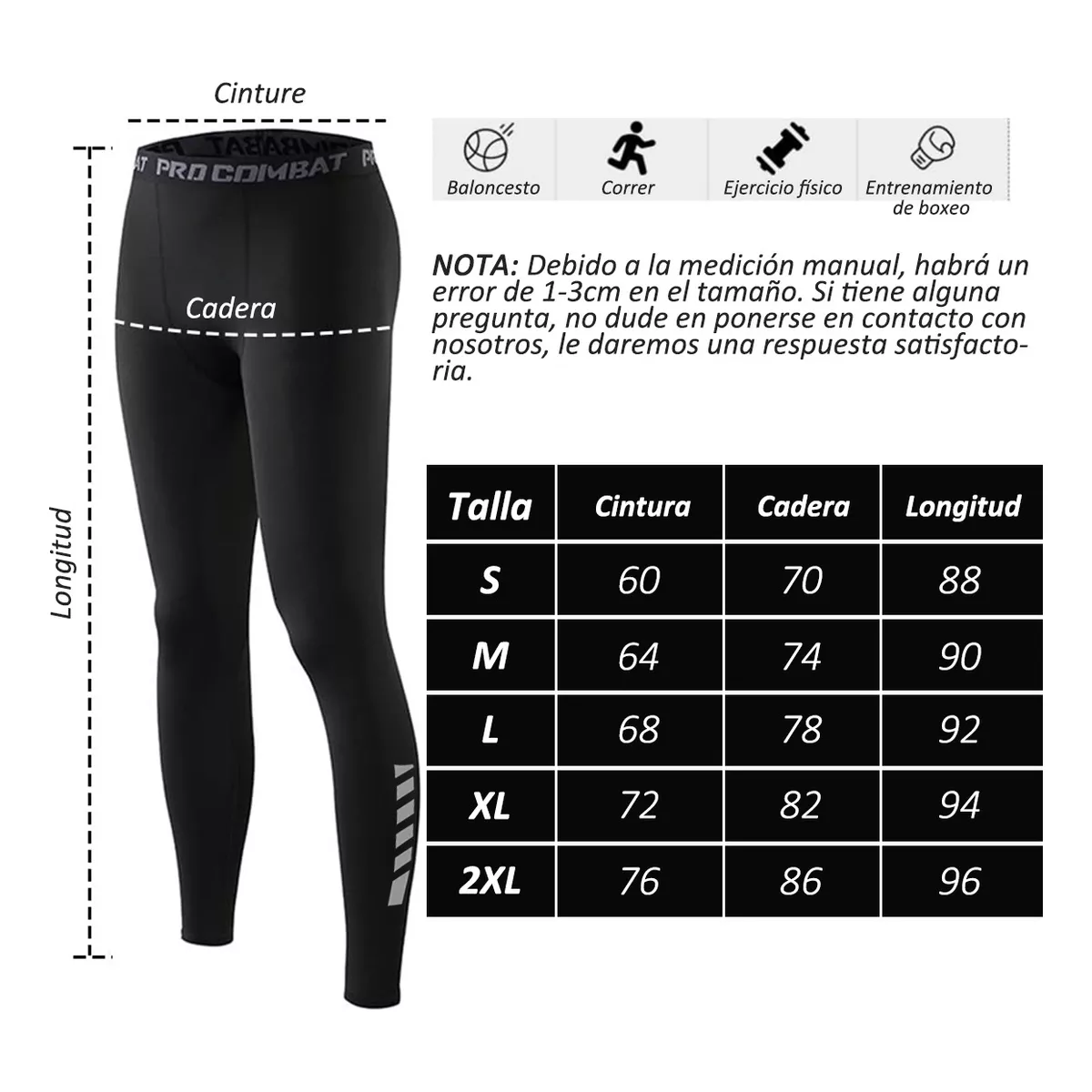 Kit Lycra Fitness Hombre Transpirable Mallas Correr Deportiva 3p Talla L