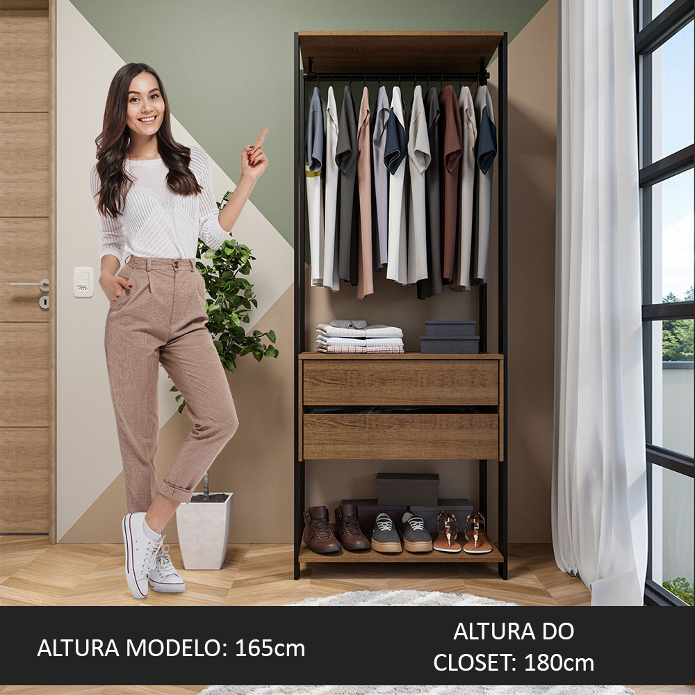 Ropero Closet Guardarropas Madesa Valencia 70cm MN 