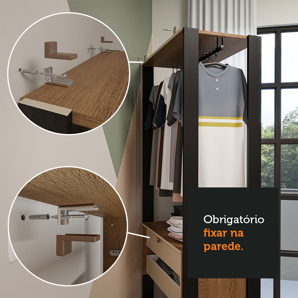 Ropero Closet Guardarropas Madesa Valencia 70cm MN 