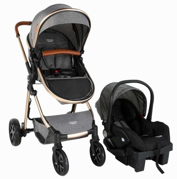 Carriola Infanti Mike Portabebe Base De Carro Gris