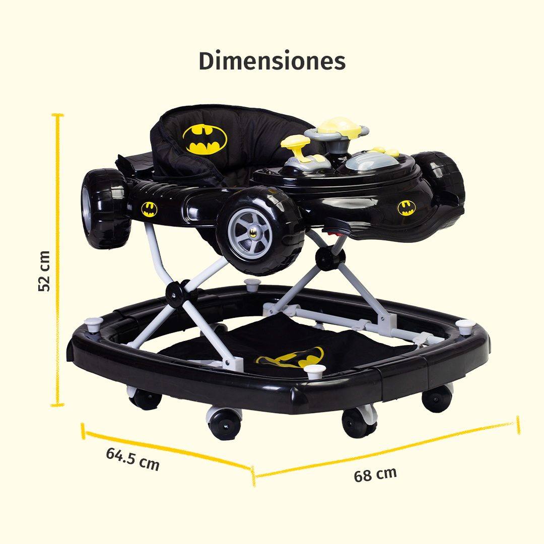 Andadera Mecedora Bebe Aeiou Batman Musical 2 En 1
