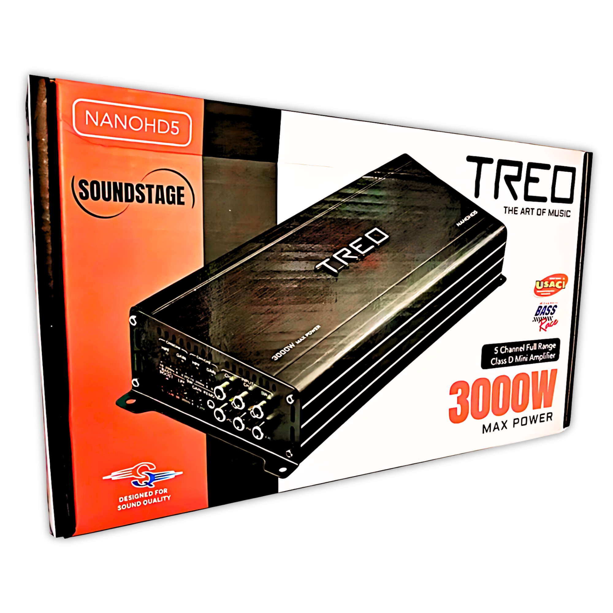 Mini Amplificador 5 Canales Treo NANOHD5 3000 Watts Clase D