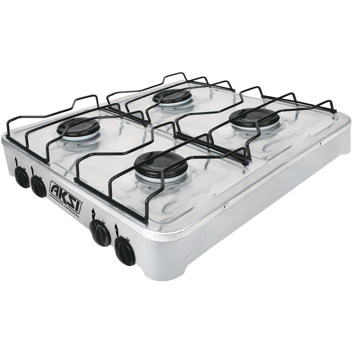 Estufa De Mesa Aksi 4 Quemadores Acero Inoxidable