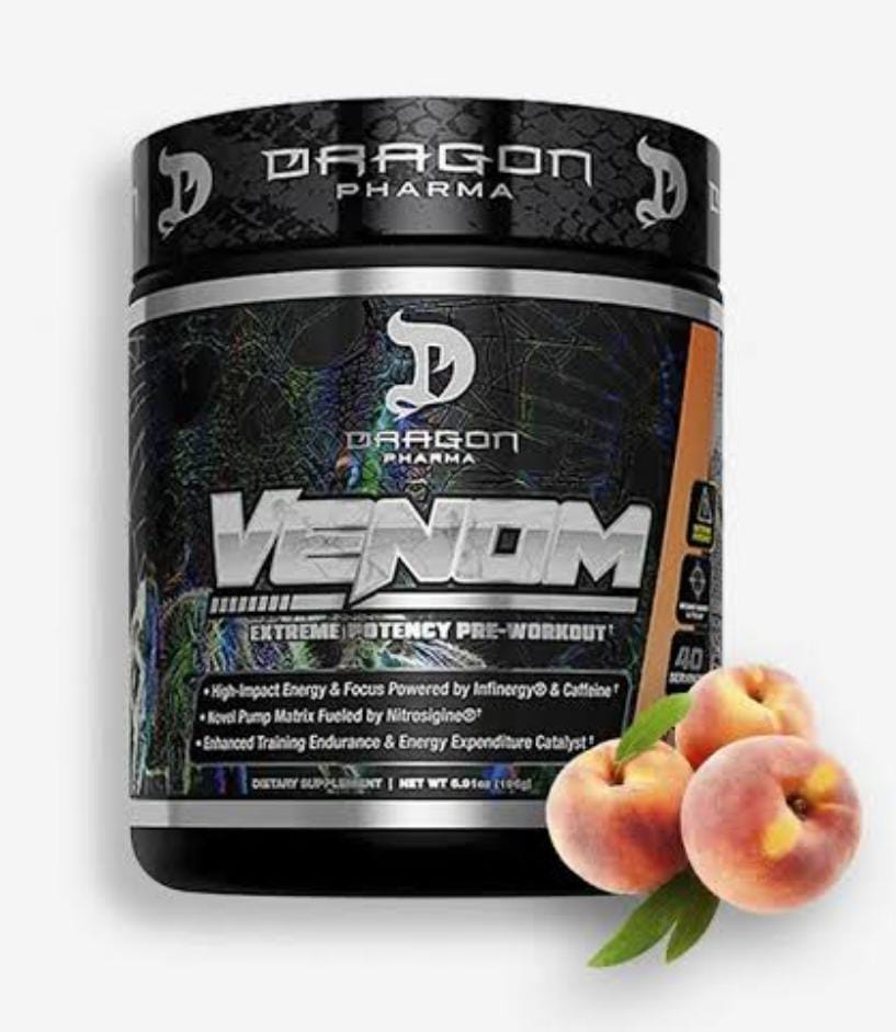 Pre entreno Venom Dragon Pharma 40 serv Sour Peach 