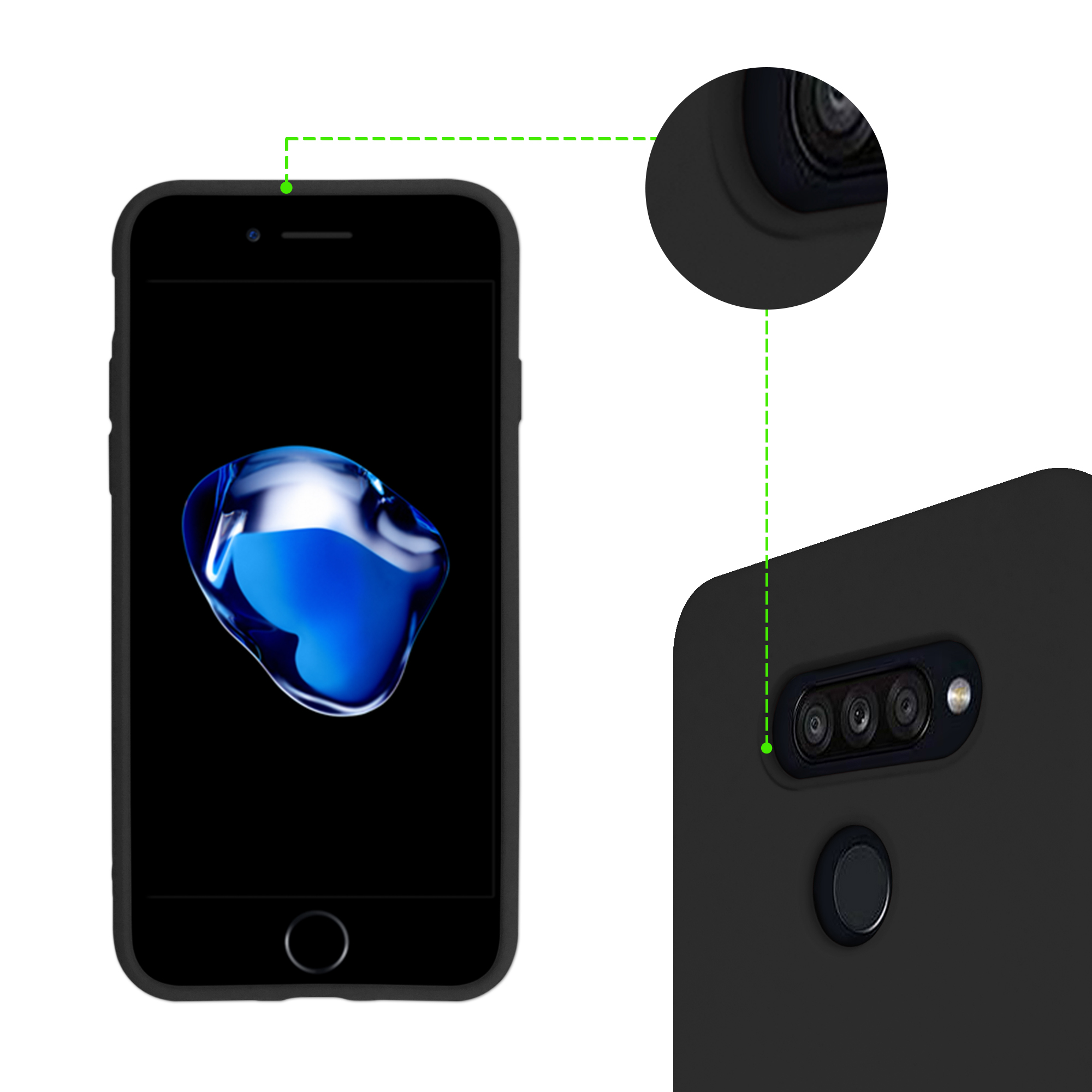 Funda De Silicón Suave Molan Cano Para Huawei Nova Y91 Negro 