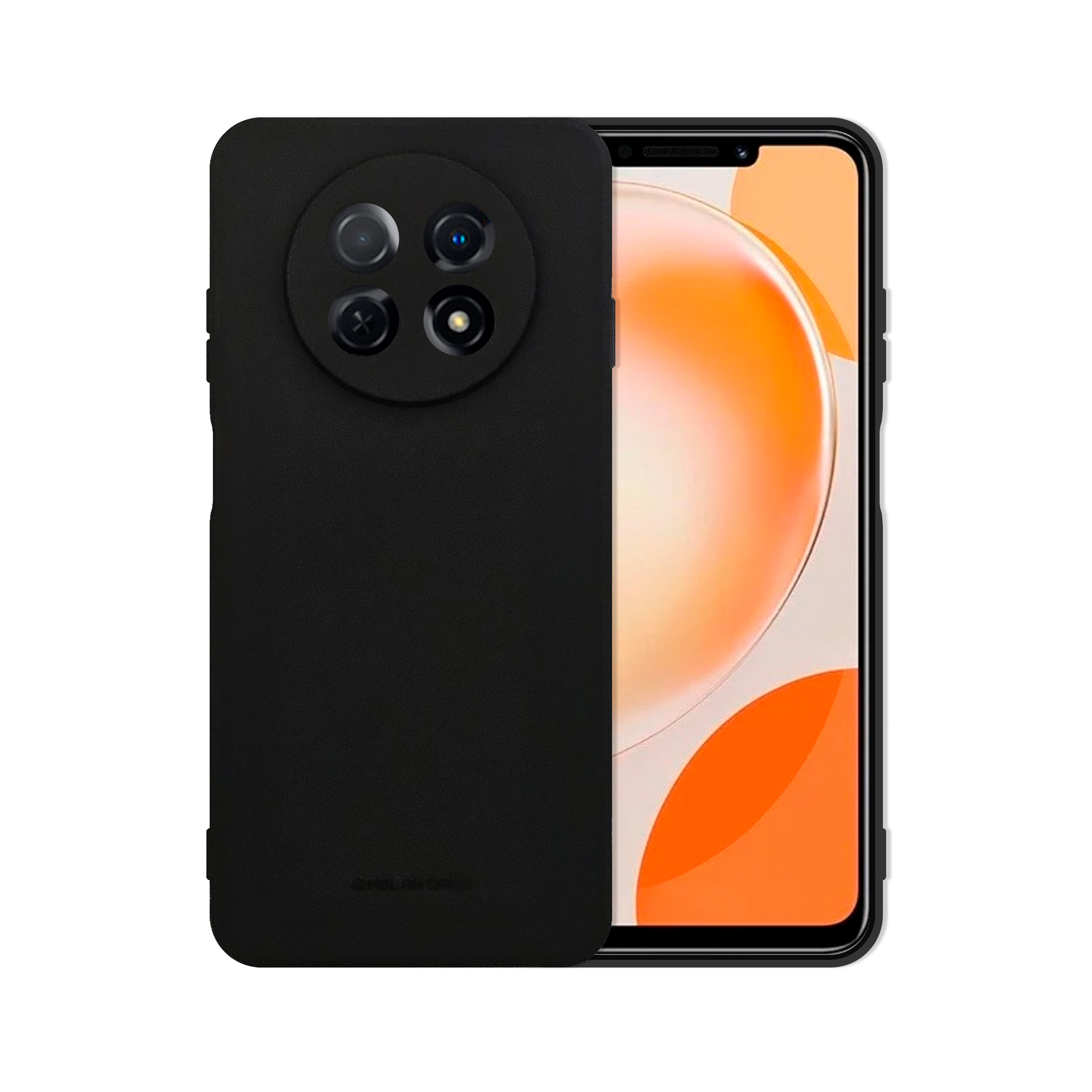 Funda De Silicón Suave Molan Cano Para Huawei Nova Y91 Negro 